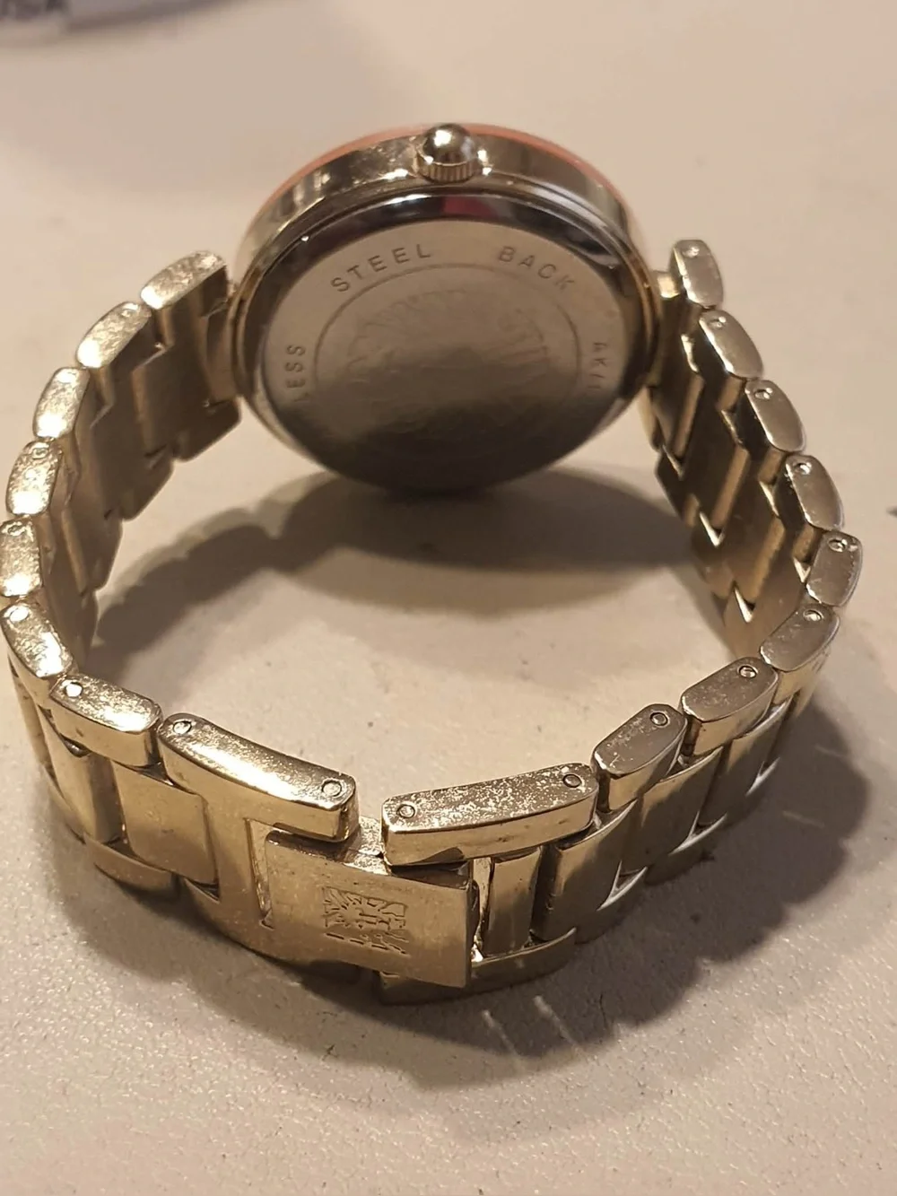 🦋10/$20🦋 Anne Klein Goldtone/Orange Stainless Steel Women's Watch